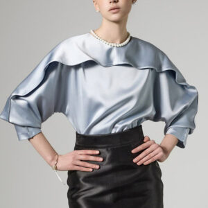 B9207 Frill Neck Blouse