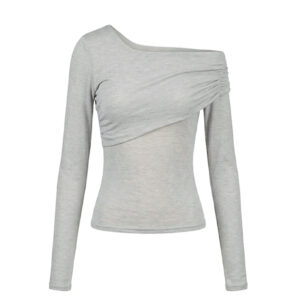 E4104 Shirred Off-Shoulder Top