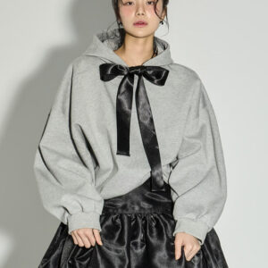 E4092 Satin Hooded Top