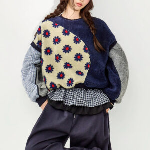 E4111 Flower Dumble Patch Sweatshirts