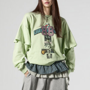 E4132 Ruffle Layered Top