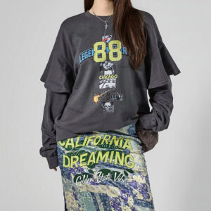 E4132 Ruffle Layered Top