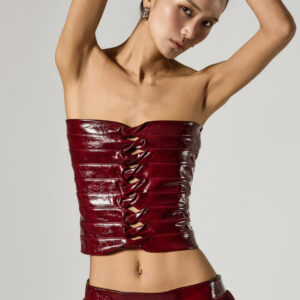 E4140 Corset Leather Tube Top
