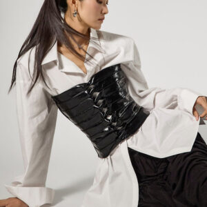 E4140 Corset Leather Tube Top