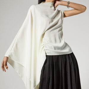 E4142 Side Shirring Drape Top