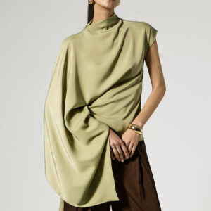 E4142 Side Shirring Drape Top