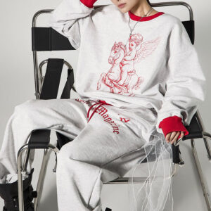 E4143 Contrast Print Sweatshirts