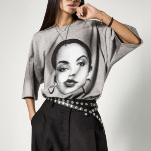 E4158 Face Print Top