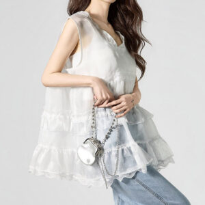 E4167 Frill Tiered Top