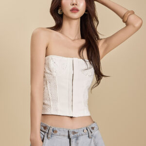 E3503 Embroidered Tube Top