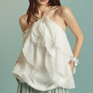 B3120 Ruffle Halterneck Blouse