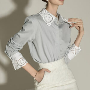 B3142 Lace Collar Blouse