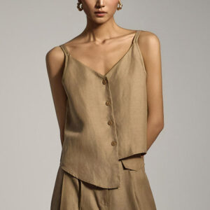 E3407 Linen Sleeveless Top