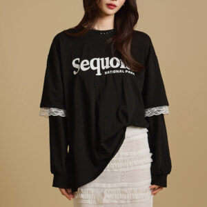 E3713 Text Lace T-Shirt