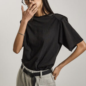 E3753 Shoulder Pad Short-Sleeved T-Shirt