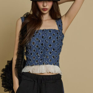 E3766 Denim Bustier