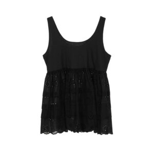 E3842 Eyelet Sleeveless Top