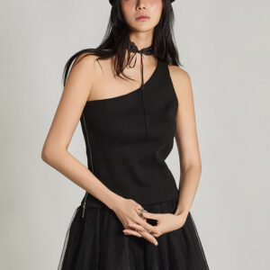 E4032 Uneven Sleeveless Top