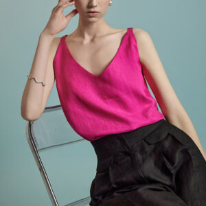 E9032 V-neck Sleeveless Top