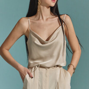 E3047 Satin Cowl Neck Sleeveless