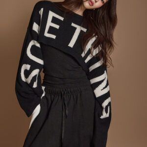 E3559 Texted wool Knit