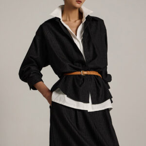 S721 Layered Shirt with Straps