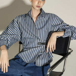 S819 Striped Collar Shirts