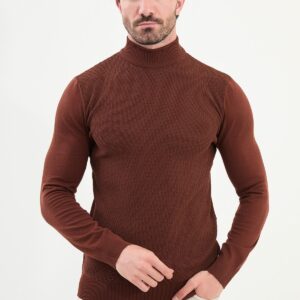 Classic Patterned Turtleneck - Tile